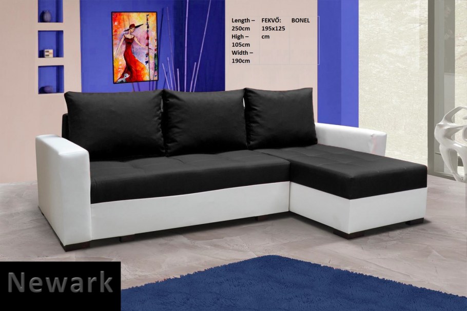 Угловой диван комбинированный ткань