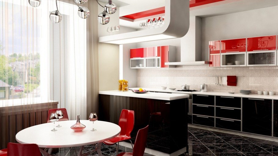 Дизайнерский интерьер кухни