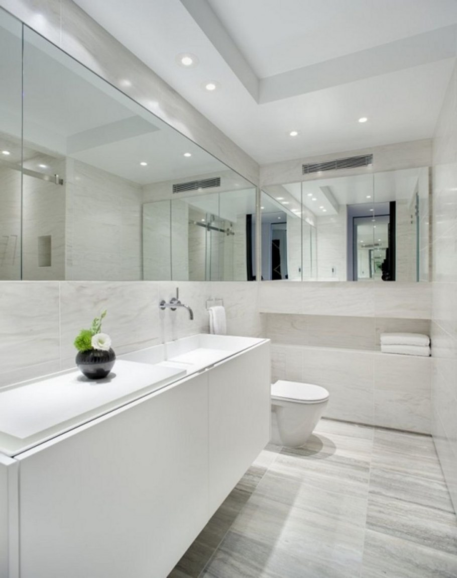 Современная белая ванная комната