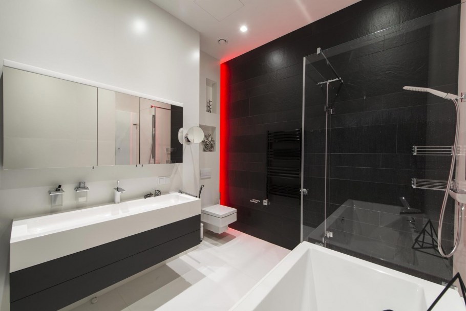 Ванная в черном стиле