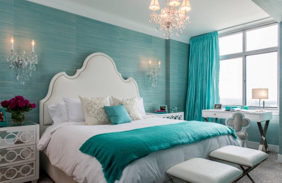 Бирюзовая спальня