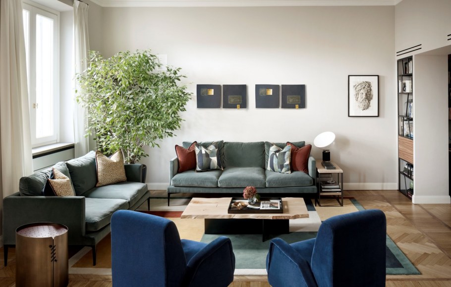 Асимметричный интерьер