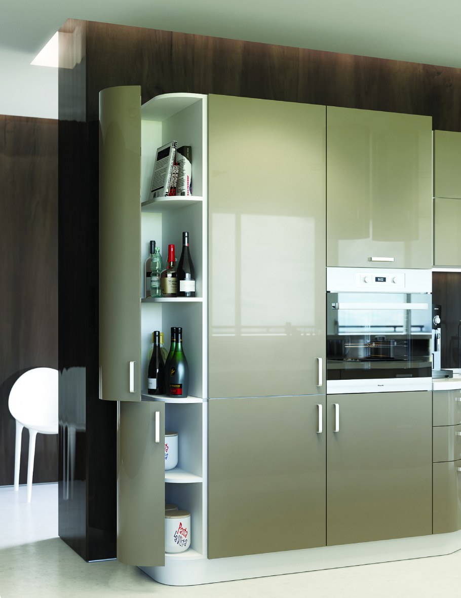 Кухня RAL 7002 фасады