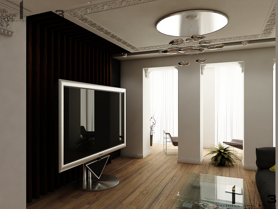 Гостиная Минимализм с элементами классики