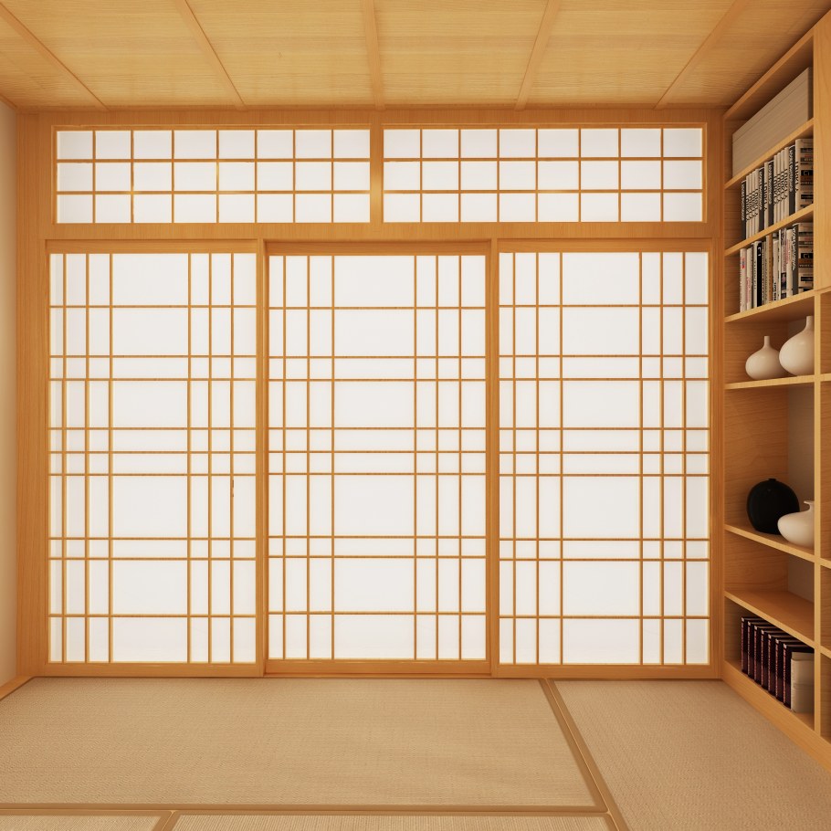 Шкаф купе в японском стиле