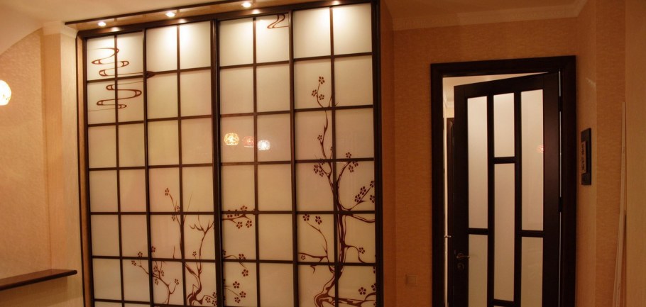 Показать раздвижные двери японских комнат в деталировке