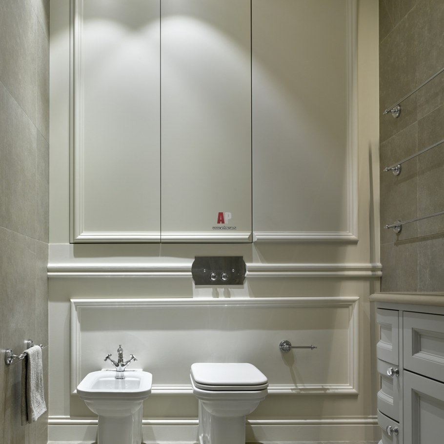 Классическая плитка в туалете