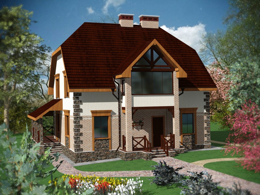 Красивые Загородные дома в 3 д