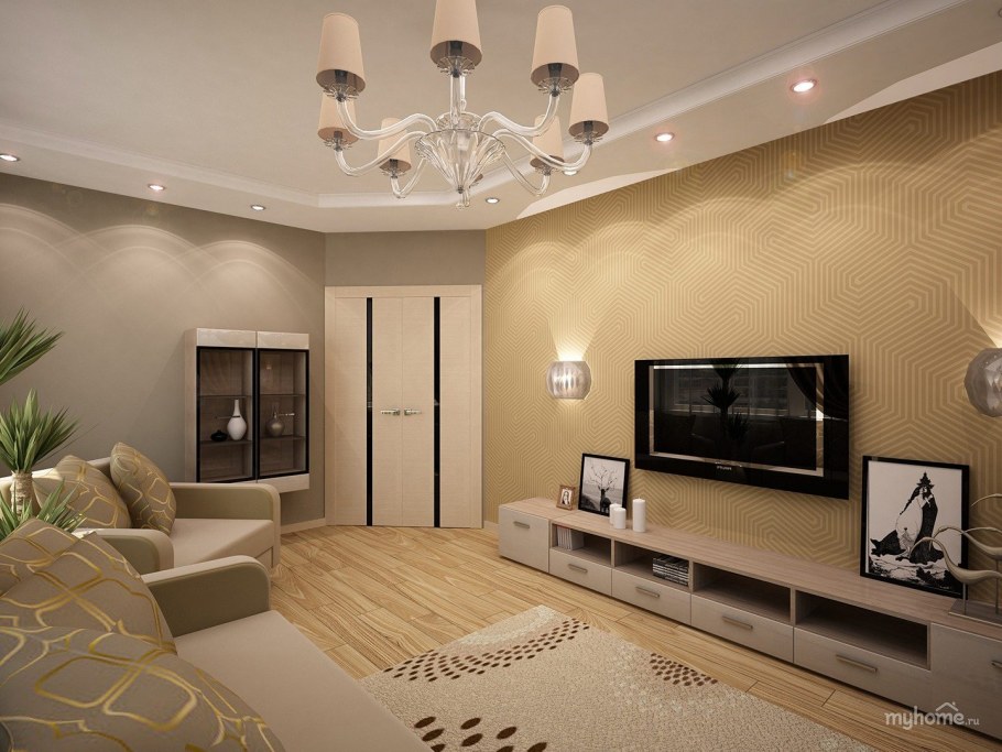 Гостиные в теплых тонах