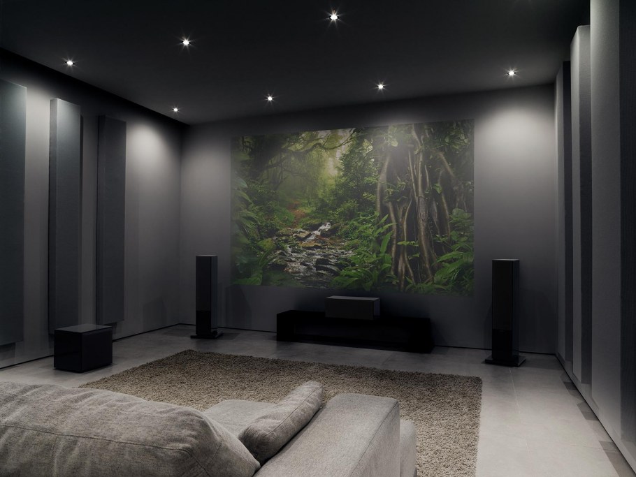 Домашний кинотеатр в подвале