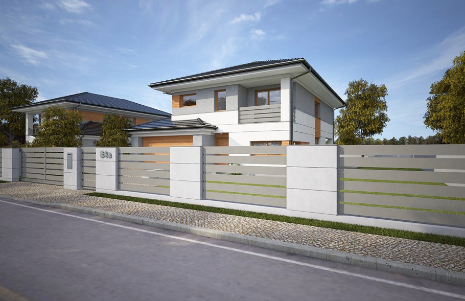 Забор в стиле Хай тек