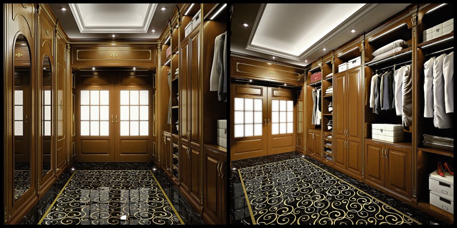 Гардеробная в викторианском стиле