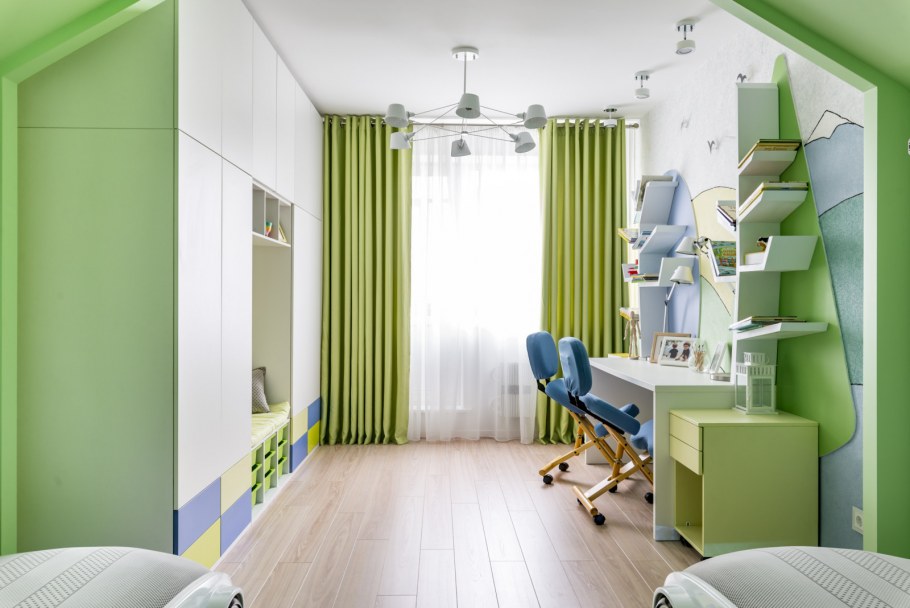Салатовая комната для мальчика