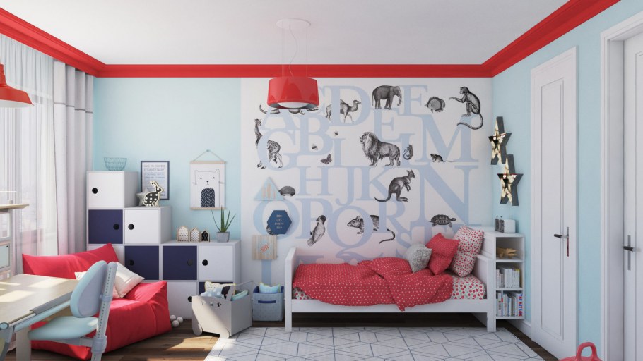 Обои на стены в комнату для школьника