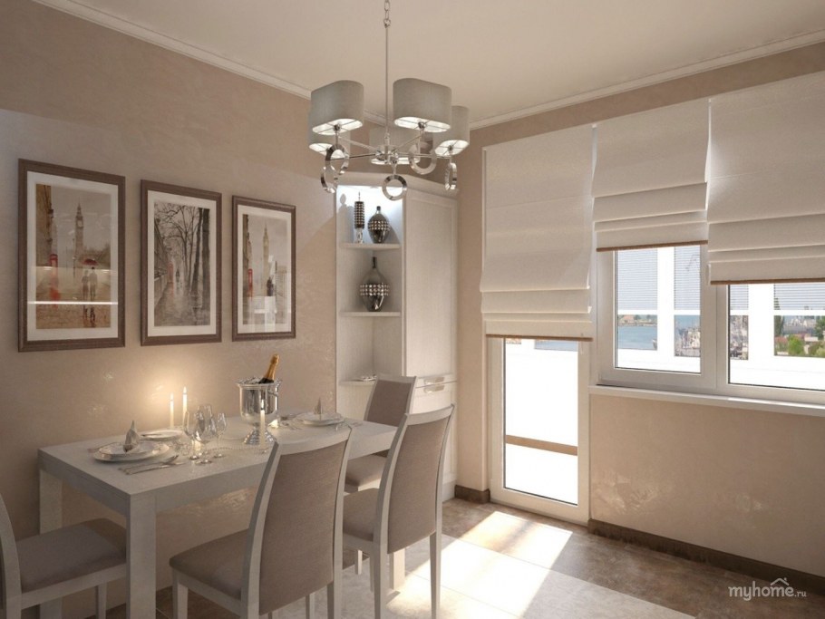 Кофейные стены на кухне