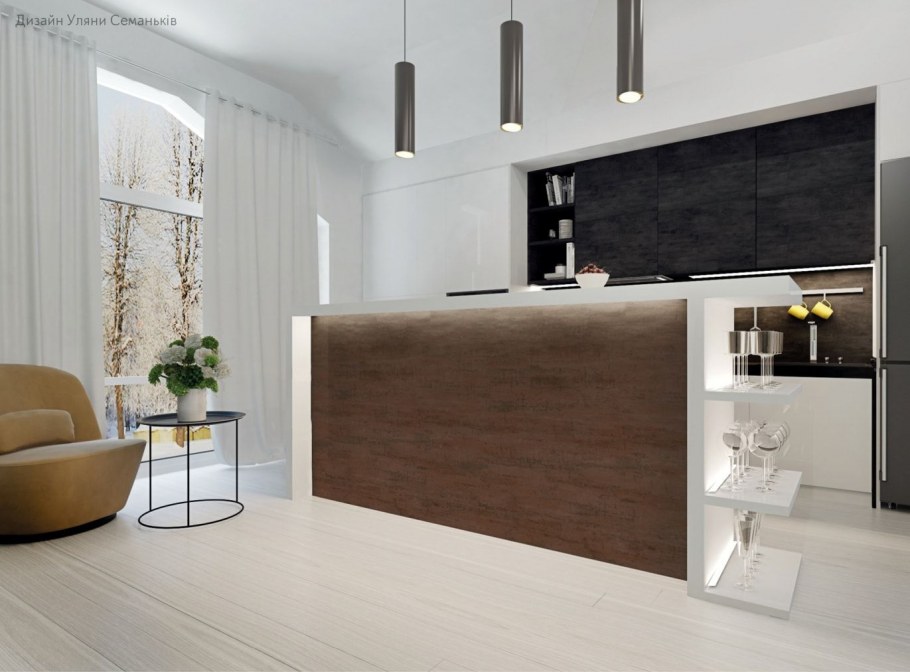 Балкон обшит МДФ дуб Саленто