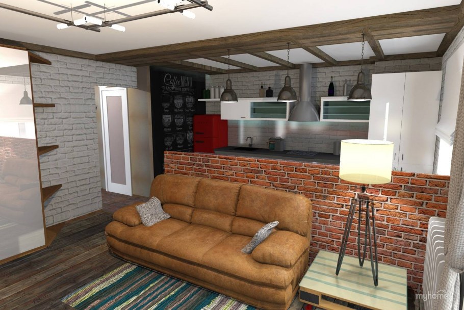 Комната студия лофт 30 кв