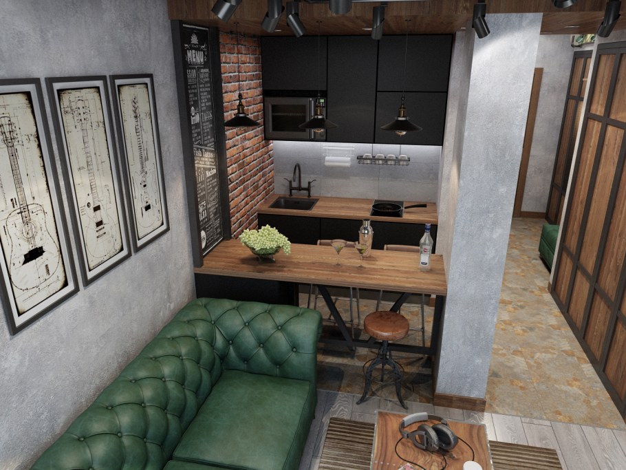 Лофт студия 20 кв м