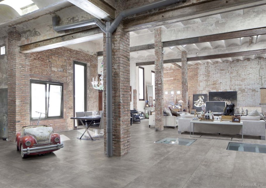 Пол в интерьере лофт