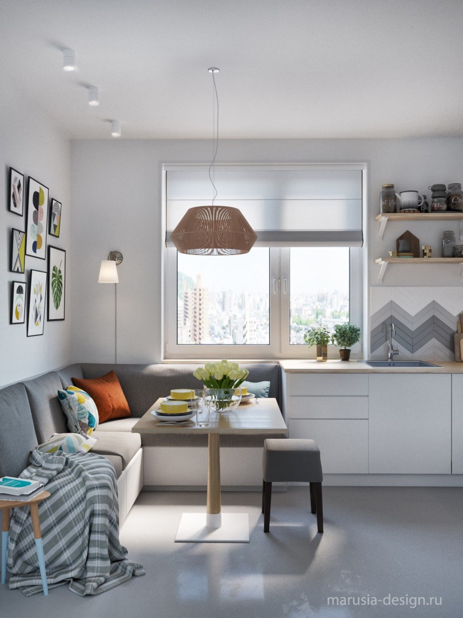 Кухня гостиная икеа 13м