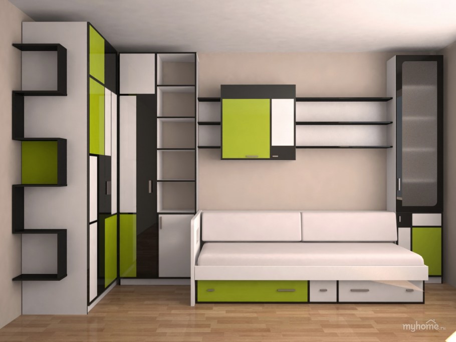 Стенка в подростковую комнату