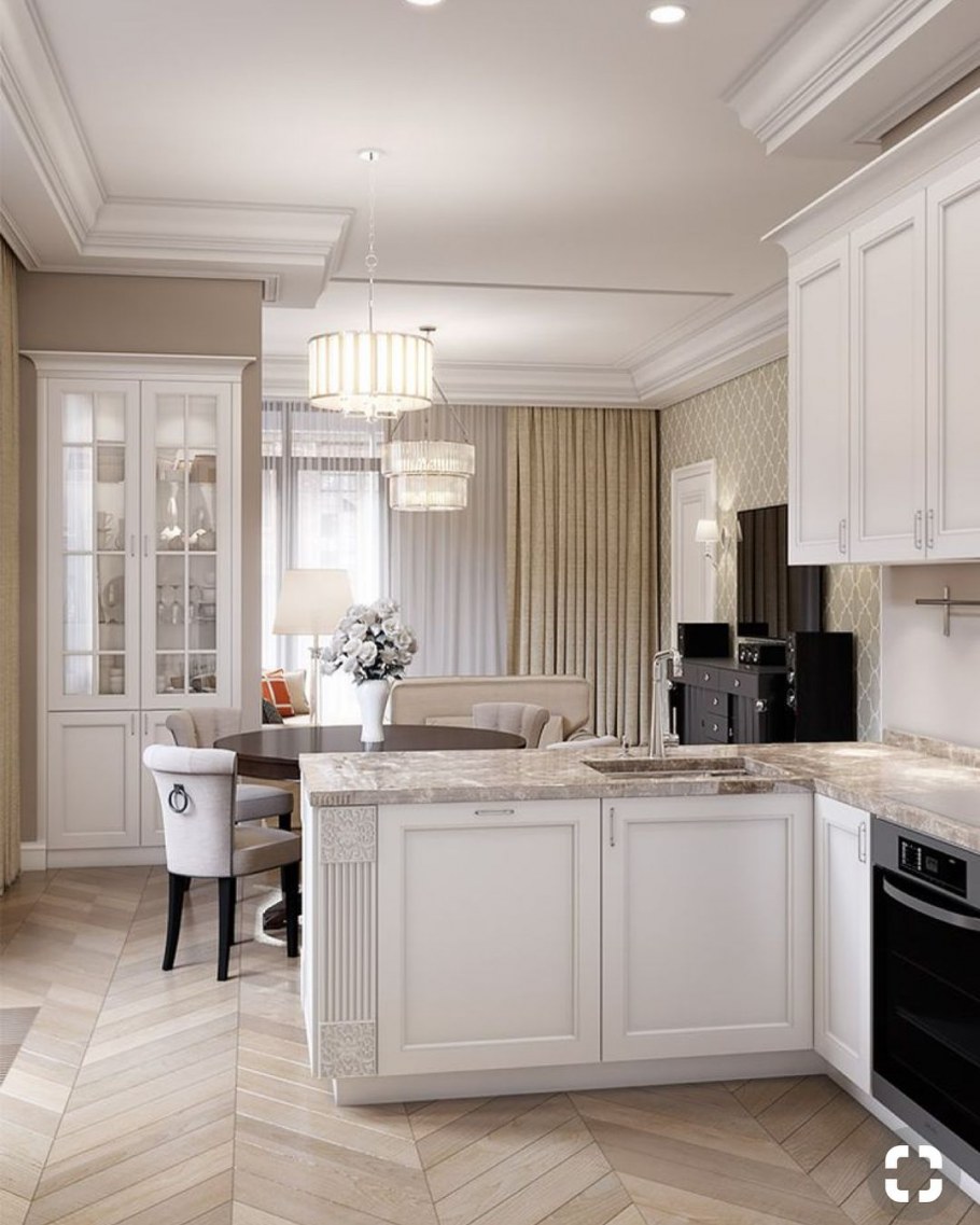 Маленькая кухня в стиле Неоклассика