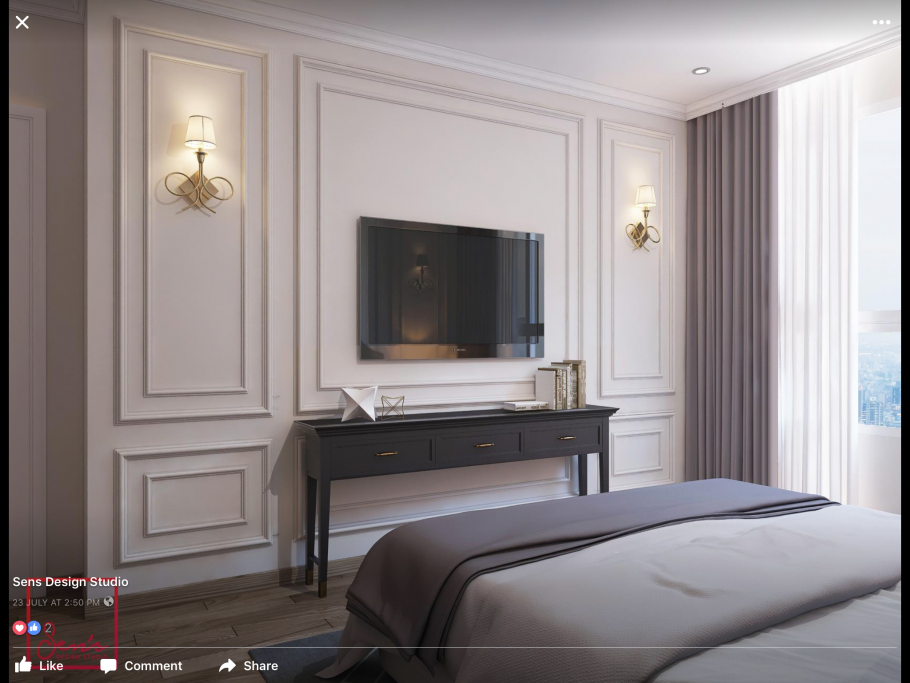 Молдинги на стене с телевизором