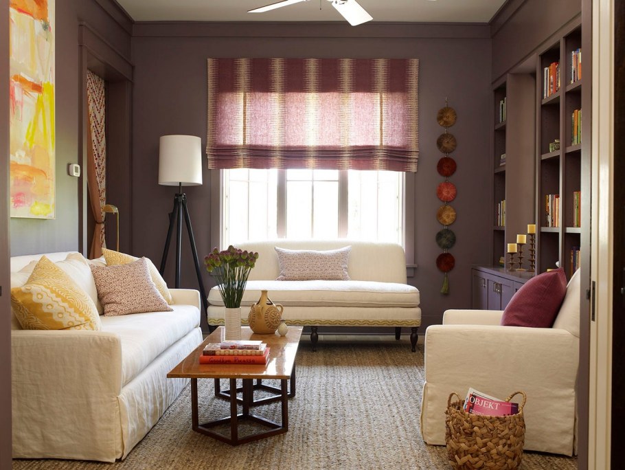 Римские шторы интерьер гостиная