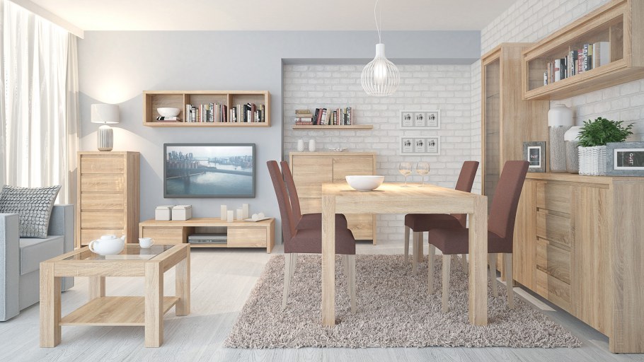 Гостиная Каспиан дуб сонома