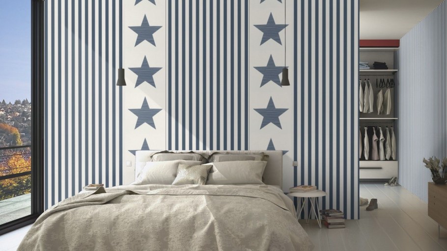 Комбинирование обоев в комнате для мальчиков