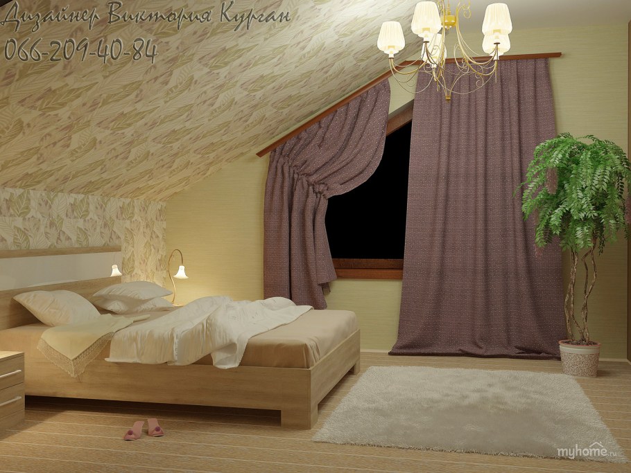 Шторы для спален мансарды