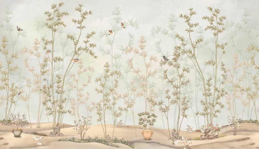 Растительная роспись стен