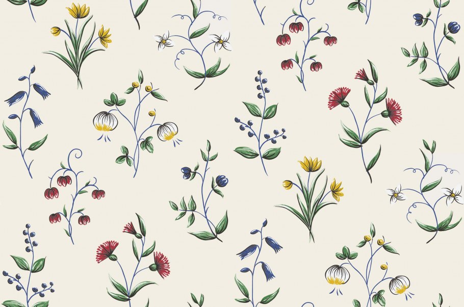 Роспись стен растения