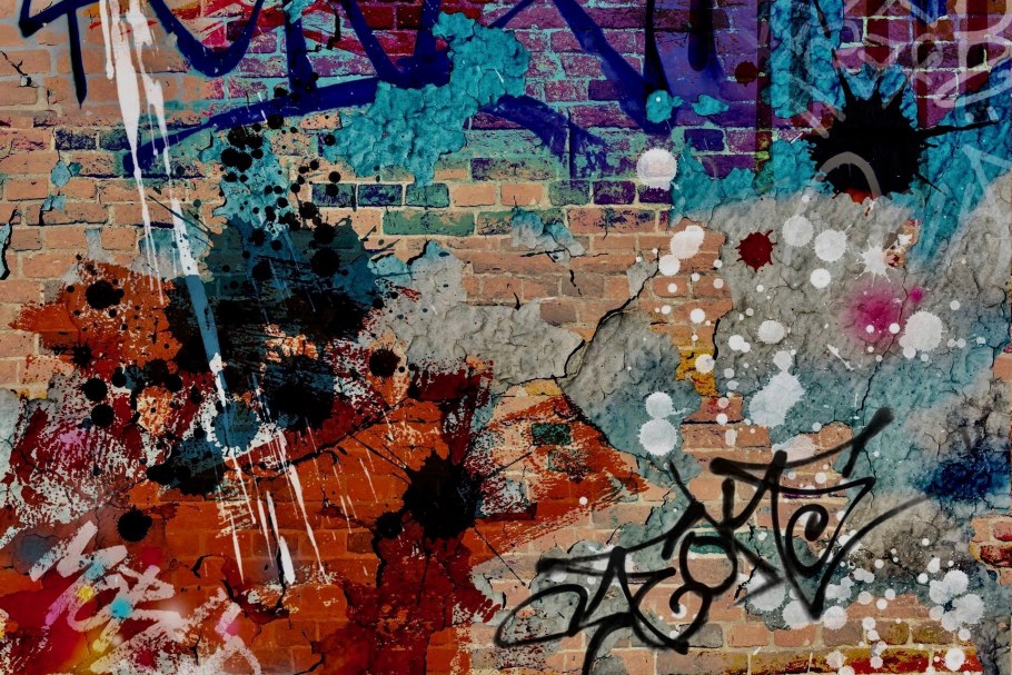 Фотообои стена с граффити