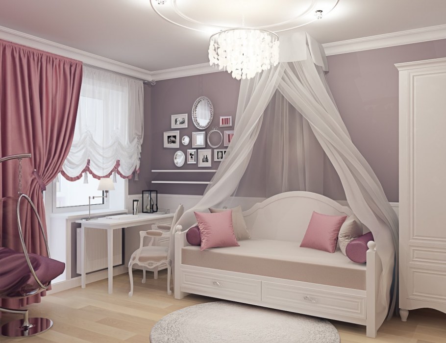 Комната для девочки в классическом стиле