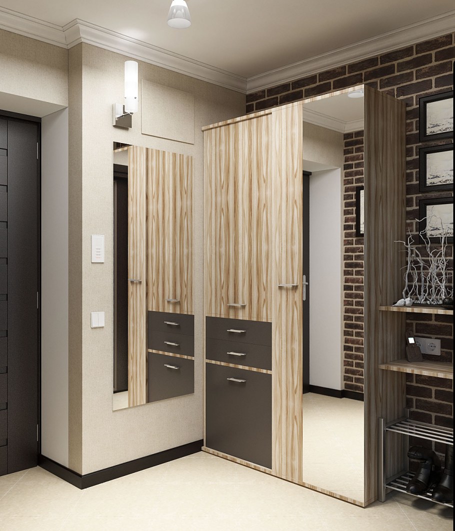 Большой угловой шкаф в прихожую