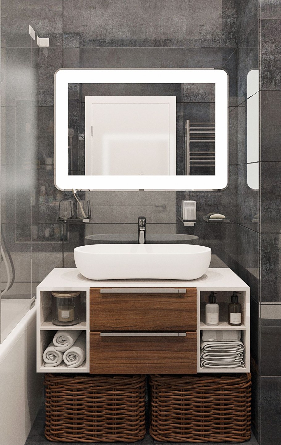 Корзина под раковину в ванную