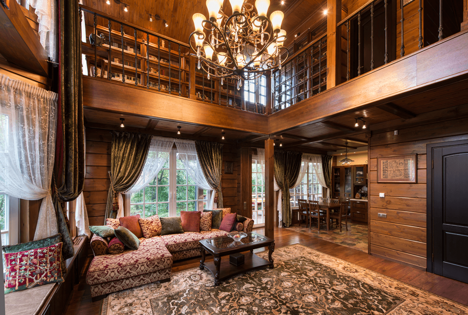 Гостиная с вторым светом Шале