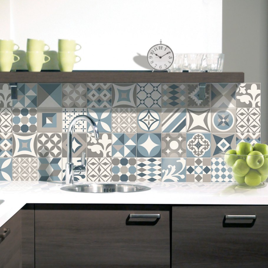 Серая кухня пэчворк