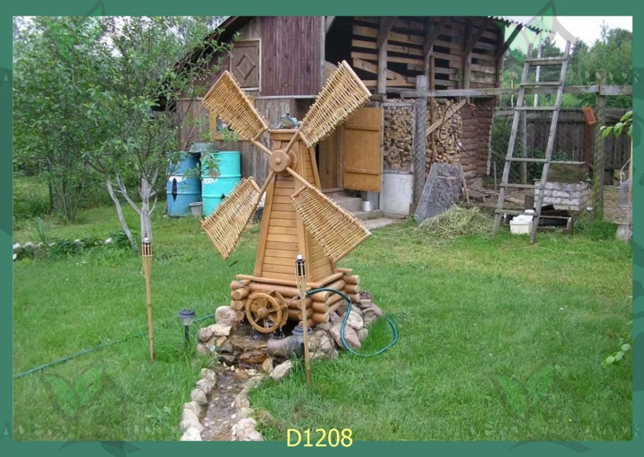 Декоративные домики и мельницы для сада