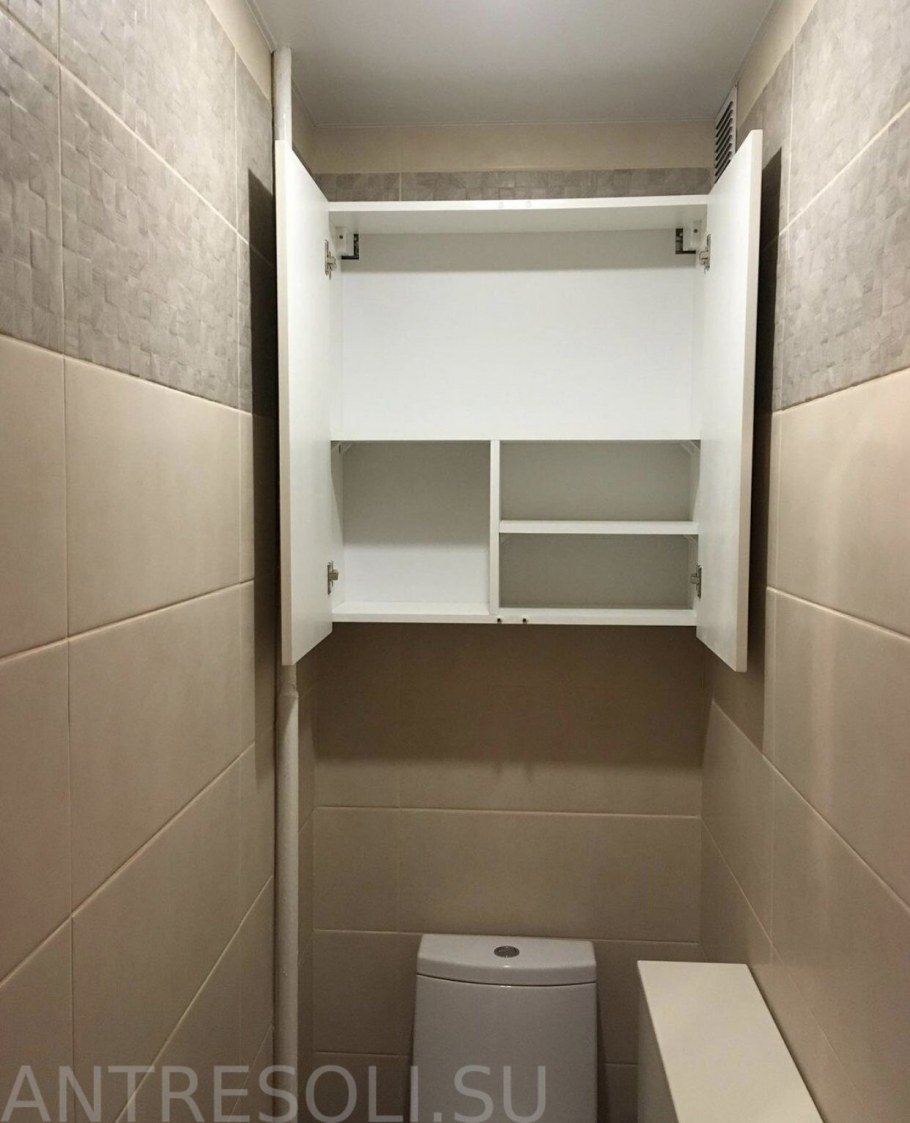 Шкаф над унитазом с дверками