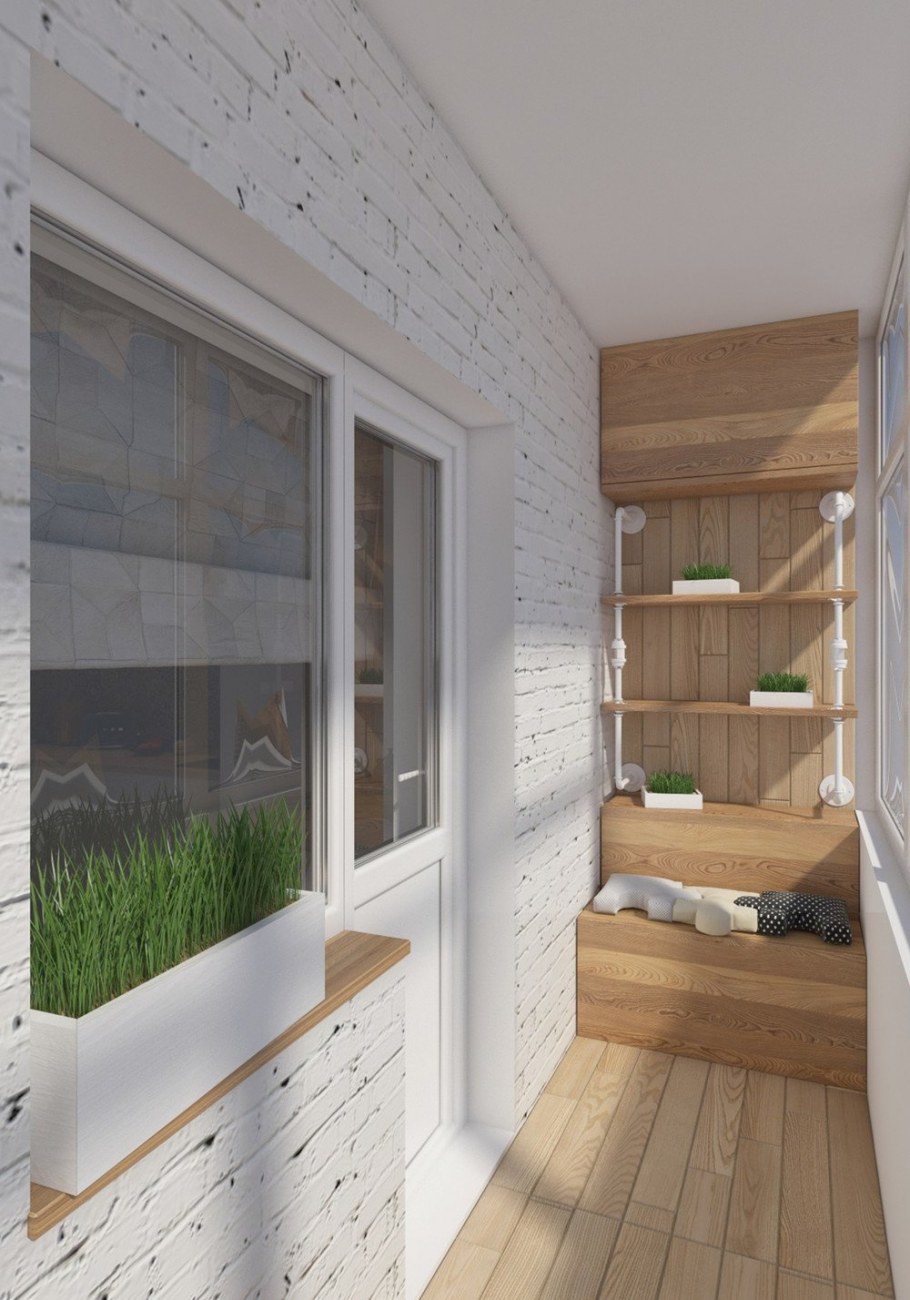 Интерьер балкона