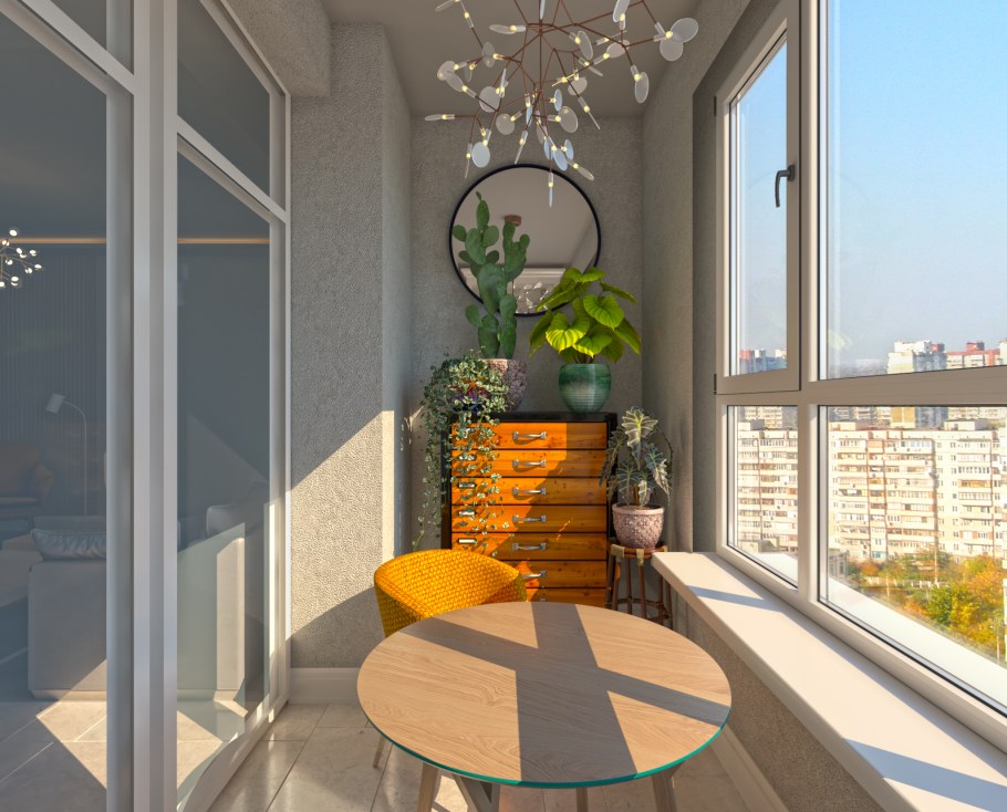 Интерьер балкона