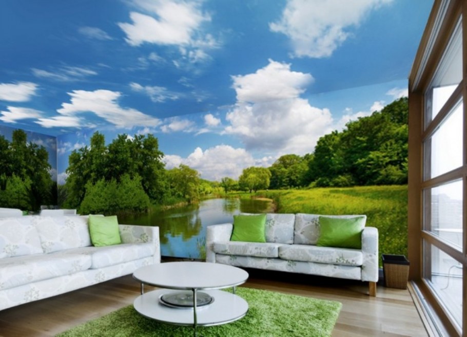 Интерьер стен в спальне