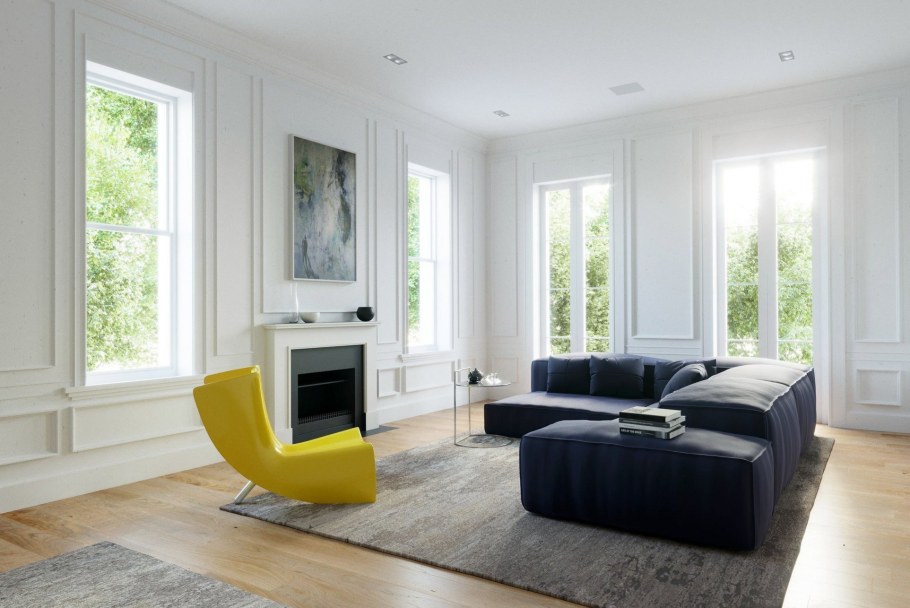 Оливковые стены в интерьере