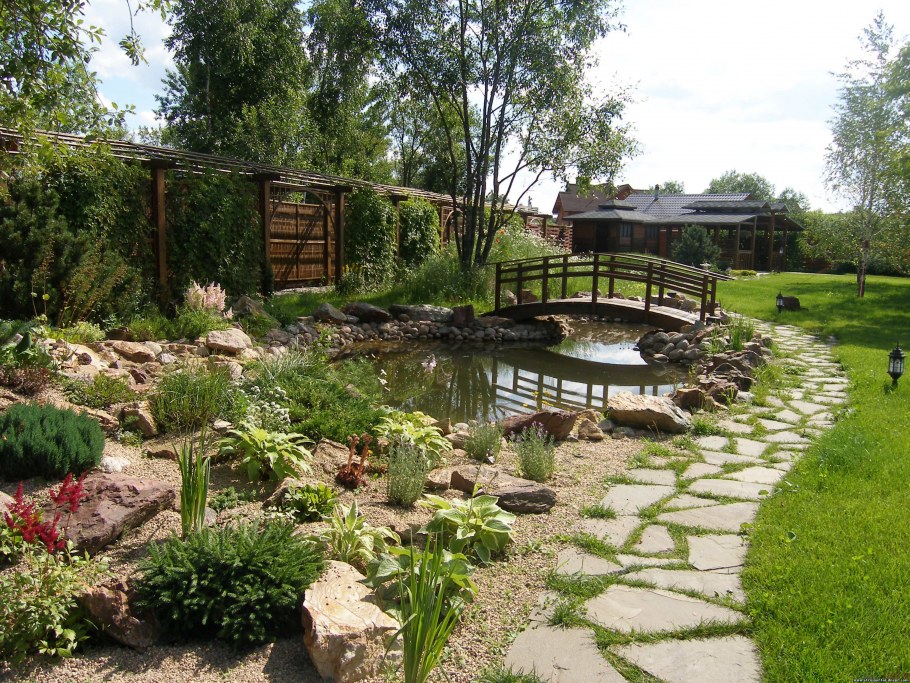 Благоустройство пруда на даче