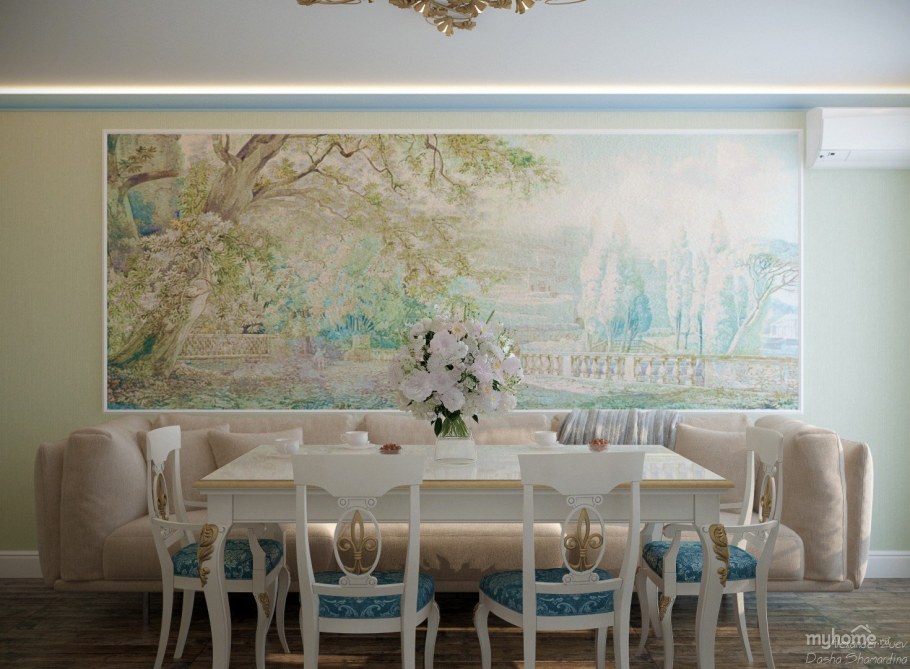 Молдинги в современном классическом интерьере