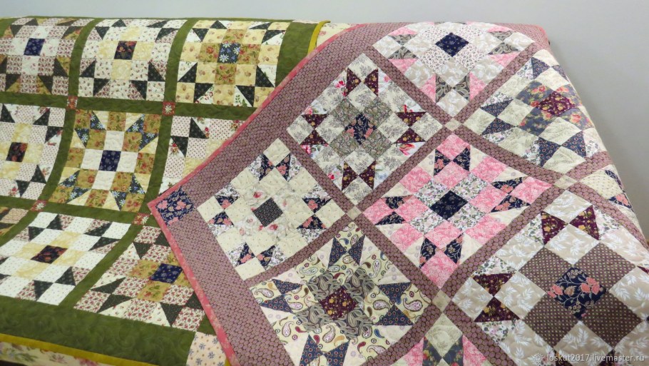 Одеяло пэчворк квадраты
