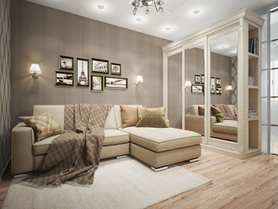 Интерьер в коричневых тонах