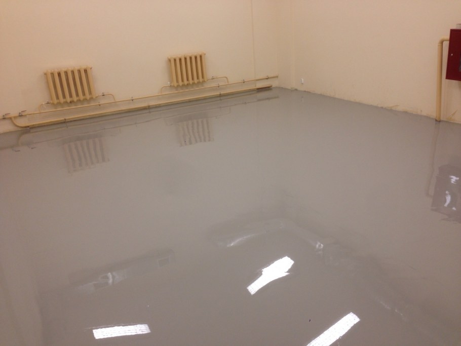 Наливной пол без плинтуса